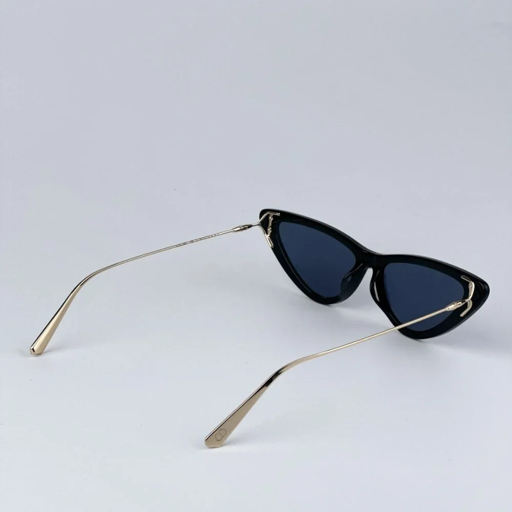 Dior MISSDIOR B4U CD40105U 01V 12B0 BRAND NEW Sunglasses Shiny Black Blue Unisex